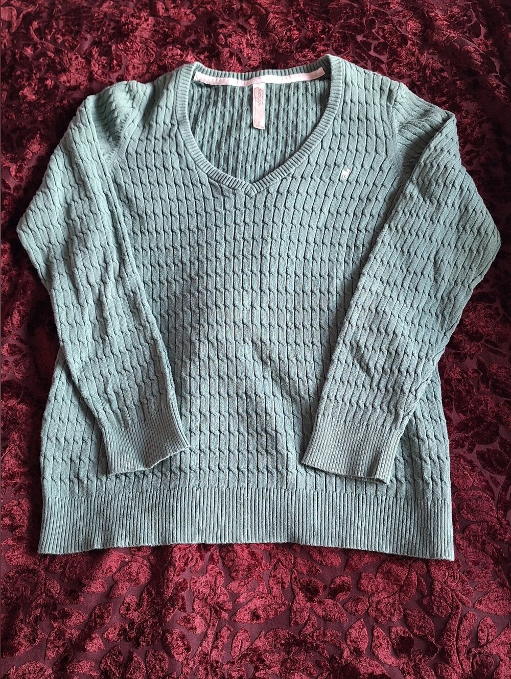 Green Y2k Old Navy V Neck Sweater